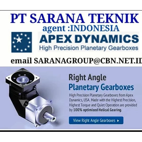 HIGH PRECISION APEX DYNAMICS planetary gearboxes  PT SARANA TEKNIK MOTOR